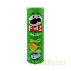 Чіпси Pringles 165г крем-сир і цибуля  /в уп.19шт/