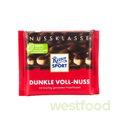 Шоколад Ritter Sport чорн.шок і фундук Dunkle voll-nuss100г, шт