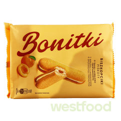 Печиво бісквітне Bonitki з вершково-полуничною начинкою 170г /в уп.16шт/