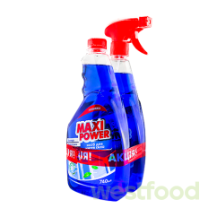 Засіб для скла Maxi Power 740мл + запаска