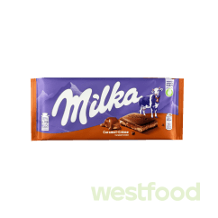 Шоколад Milka 100г Caramel-Creme /в уп.23шт/