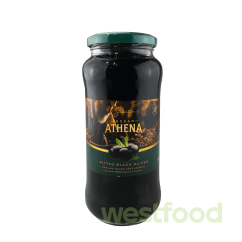 Оливки Aegean ATHENA 580(280)г чорні б/к скло/в уп.12 шт/