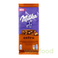 Шоколад Milka 190г Karamel-Salz-Mandel /в уп.14шт/