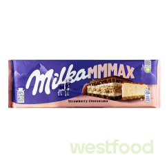Шоколад Milka 300г Strawberry Cheesecake /в уп.12шт/