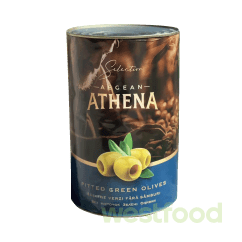 Оливки Aegean ATHENA  4,2кг зелені б/к ж/б /в уп.4 шт/