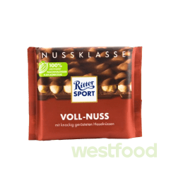 Шоколад Ritter Sport молочн.шок і фундук Voll-nuss100г, шт