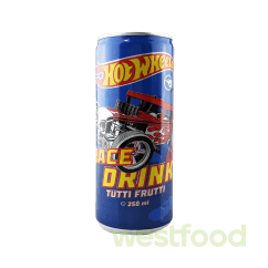 Напій б/а Hot Wheels RaceDrink Тутті-Фрутті 250мл ж/б /в уп.24шт/