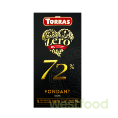 Шоколад Torras Zero чорний без цукру 100г/в уп.12шт/