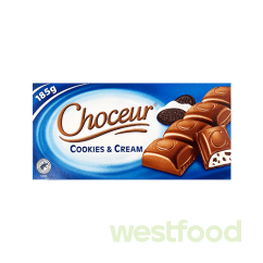 Шоколад Choceur молочн.з печивом 185г Cookies&Cream