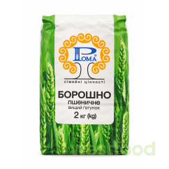 Борошно пшеничне 2кг РОМА /в уп.6шт/