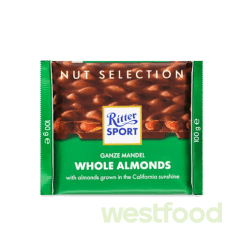 Шоколад Ritter Sport мол.шок і мигдаль Ganze mandel 100г, шт