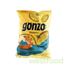 Сухар GONZO 50г Багети пшеничні Тигрова креветка