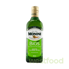 Олія 500мл оливкова (скло) Monini BIOS /в уп.6шт/