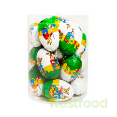 Шоколадні яйця 400г Великі Тубус /уп.14шт/