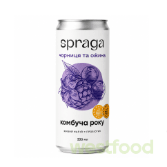 Напій Комбуча Spraga 330мл ж/б Чорниця та ожина /уп.12шт/