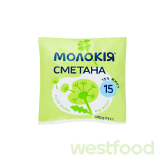 Сметана Молокія 370г 15% плівка