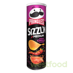 Чіпси Pringles 180г Sizzl'n Medium sweet chilli /уп.19шт/