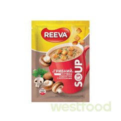 Крем-суп Reeva 15.5г зі см. Грибів з крутонами /уп.28шт/