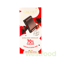 Шоколад Cachet 100г чорний Extra Dark 70% cacao /в уп.12шт/