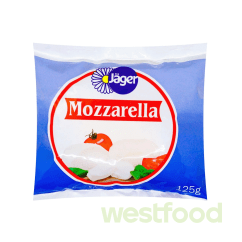 Сир Mozzarella Jager 125г 45%  пакет/в уп.20шт/