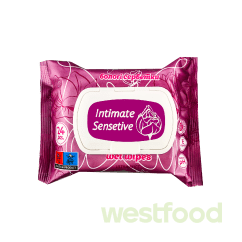 Серветки вологі MI MI 24шт для інтим.гігієни тіла з молоч.кисл. та вітам.Е