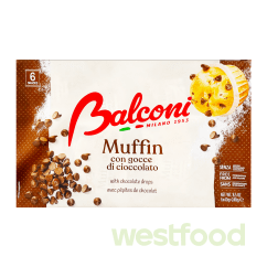 Мафіни Balconi 6*40г шоколадн.краплі /в уп.12шт/