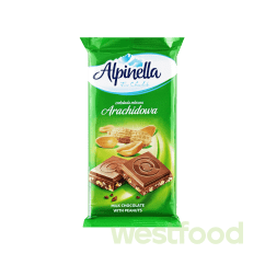 Шоколад Alpinella Арахіс 90г /в уп.21шт/