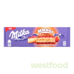 Шоколад Milka 300г Strawberry Cheesecake /в уп.12шт/