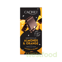 Шоколад Cachet 100г чорний Almond&Orange /в уп.12шт/