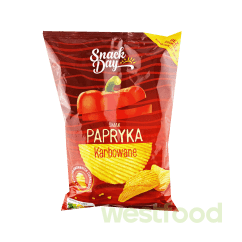 Чіпси SnackDay Паприка 150г рифлені/в уп.20шт/