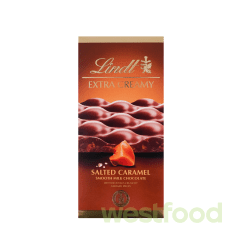 Шоколад Lindt Extra Creamy 80г молочний з карамеллю та сіллю
