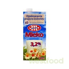 Молоко 1л Mleko 3,2%  Млековіта/в уп.12 шт/
