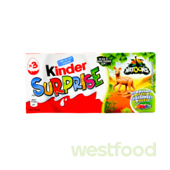 Kinder-сюрприз упаковка  3шт*20 г /в ящ.32шт/