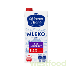 Молоко 1л Без лактози Mleczna Dolina 3,2% /уп.12шт/