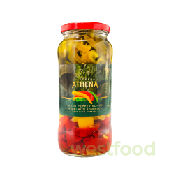 Перець Aegean ATHENA 580(280)г халапеньо різаний мікс, скло/в уп.12шт/