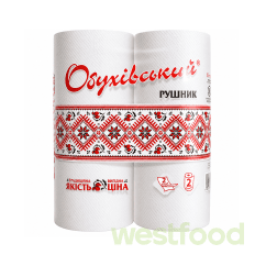 Рушник паперовий Oбухів 2шт.2х шар.