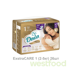 Підгузники Dada ExstraCARE 1 (2-5кг) 26шт/в уп.6шт/