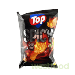 Чіпси ТОР  Рифлені Spicy Чилі і лайм 150г /в уп.20шт/