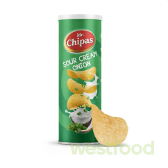 Чіпси Mr.Chipas 160г Sour Cream Onion /уп.24шт/