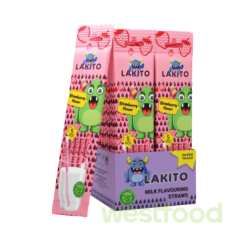 Соломинка з гранулами/полуниця 30г /в уп.24шт/ ТМ Lakito