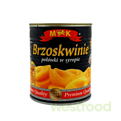 Персики половинками в сиропі M&K 820г  /в уп.12шт/