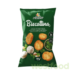Біскоттіна Міні тости 100г Часник та петрушка Rialto /уп.12шт/