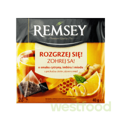 Чай RAMSEY пірамід.20*2г Лимон-імбир-мед
