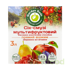 Сік Garden Gadz смузі 3л мультифруктовий з м'якоттю /в уп.2 шт/