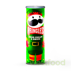 Чіпси Pringles 185г XMAS крем-сир та цибуля /в уп.19шт/