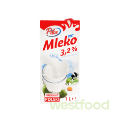 Молоко 1л PILOS 3,2% MLEKO/в уп.12 шт/