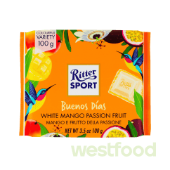 Шоколад Ritter Sport Weisse Mango maracuja 100г, шт /в уп.12шт/