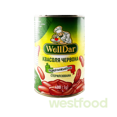 Квасоля червона  WellDar 400г ключ /в уп.24шт/