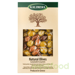 Оливки Калімера Асорті натуральні з/к 3види, 250г картон