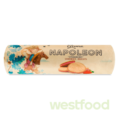 Печиво-сендвіч Грона Наполеон зі см.Полуниці 240г /уп.21шт/
